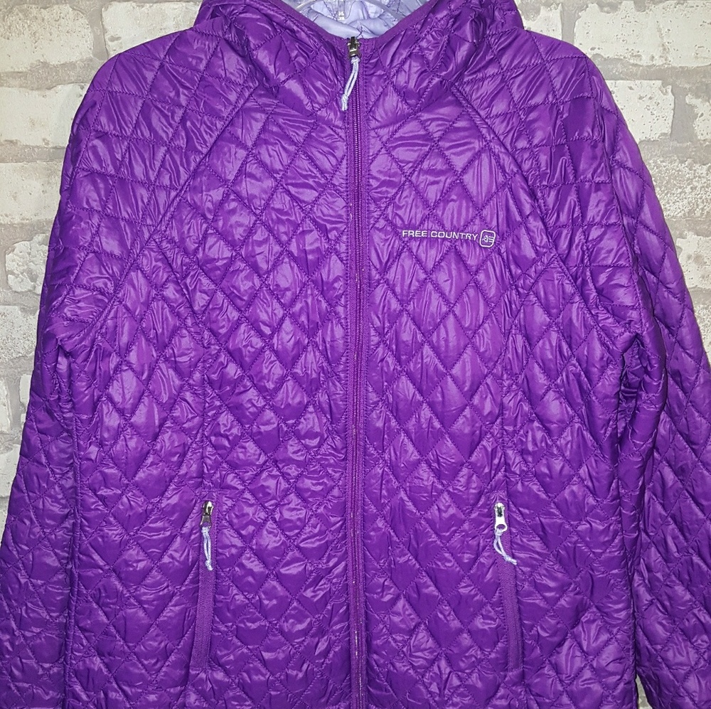 Purple light puffy coat size XL